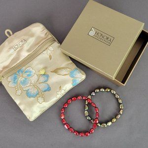 HONORA Set of (2) Baroque Pearl Bracelets
